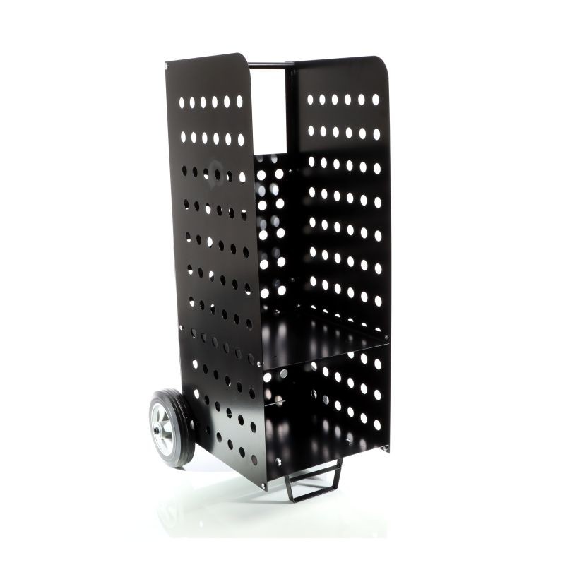 Polttopuukärry XL 53 x 36 x 106 cm, musta, metalli, 100 kg