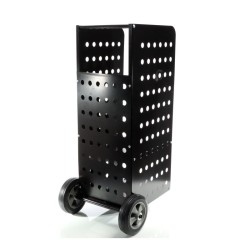 Polttopuukärry XL 53 x 36 x 106 cm, musta, metalli, 100 kg