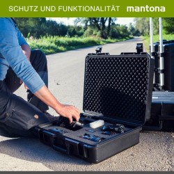 Mantona Outdoor Schutzkoffer M+ vedenpitävä suojalaukku 18 l, pölytiivis, iskunkestävä, vaahdomuovivuorauksella
