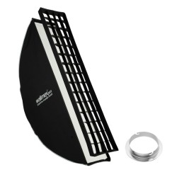 Walimex pro Essential Striplight softbox 30 x 120 cm kenno Bowens ja Elinchrom adapterit kuljetuslaukku