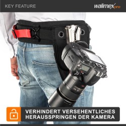 Walimex pro Kameravyö V-Dock Argus ja V-Clip - vyöjärjestelmä holsterilla