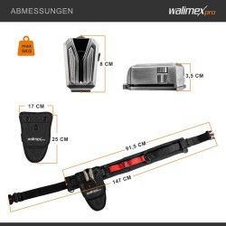 Walimex pro Kameravyö V-Dock Argus ja V-Clip - vyöjärjestelmä holsterilla