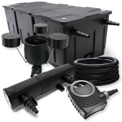 Lampisuodatinsetti CBF-350C 90 000 l, NEO-10000 pumppu, CUV-236 selkeytin, CSP-250 skimmeri, letku 25 m