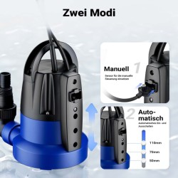 Likaveden uppopumppu 400 W, 7000 l/h, nostokorkeus 7 m, matala imutaso 1 mm