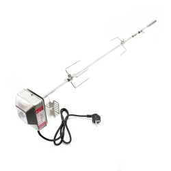 Moottoroitu rotisserie grillivarras 97 cm ruostumaton teräs 230 V 2 lihakiinnikettä