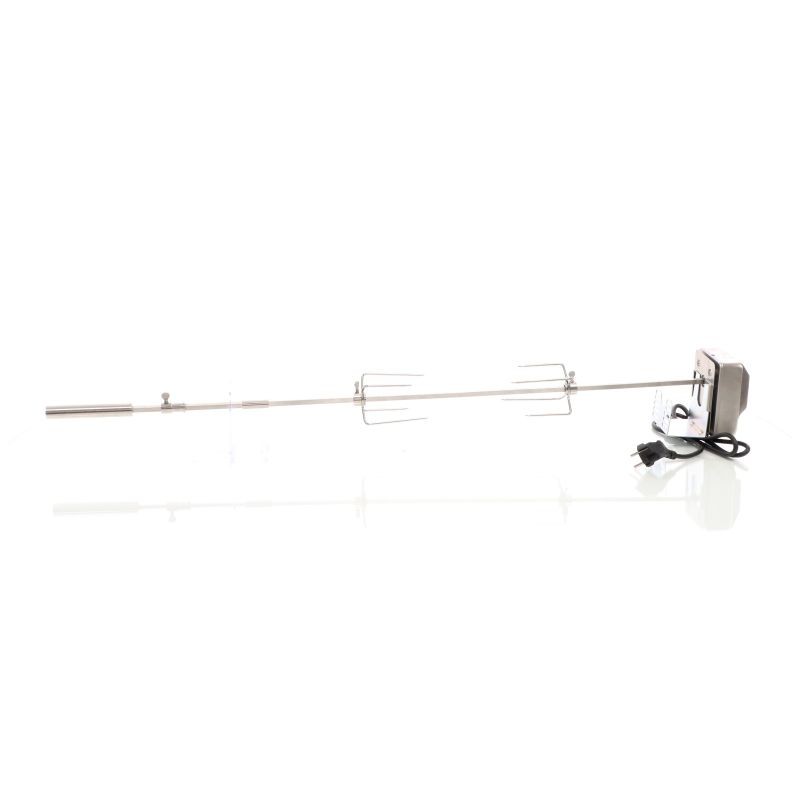 Moottoroitu rotisserie-grillivarras 97 cm, ruostumaton teräs, 230 V, 2 lihakiinnikettä
