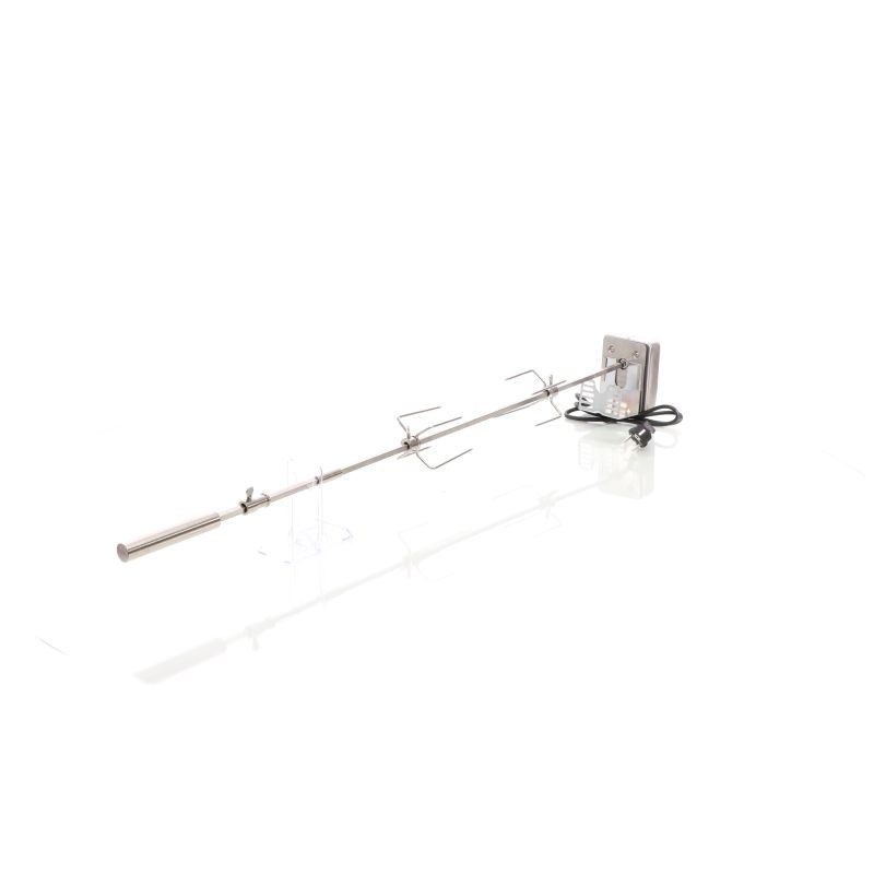 Moottoroitu rotisserie-grillivarras 97 cm, ruostumaton teräs, 230 V, 2 lihakiinnikettä