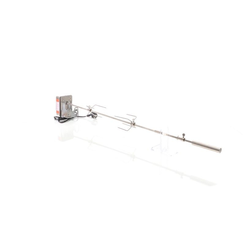Moottoroitu rotisserie-grillivarras 97 cm, ruostumaton teräs, 230 V, 2 lihakiinnikettä