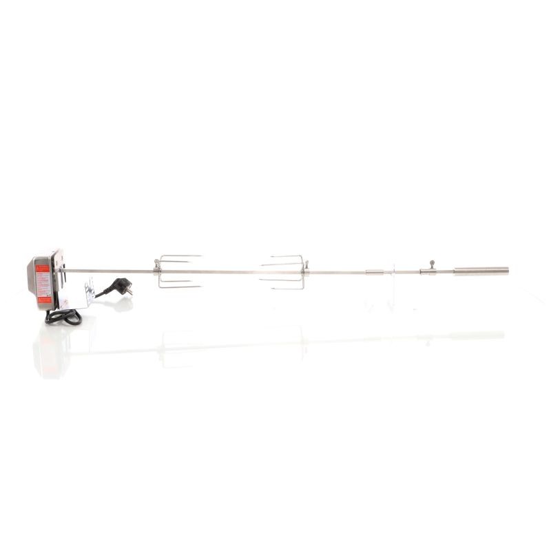 Moottoroitu rotisserie-grillivarras 97 cm, ruostumaton teräs, 230 V, 2 lihakiinnikettä