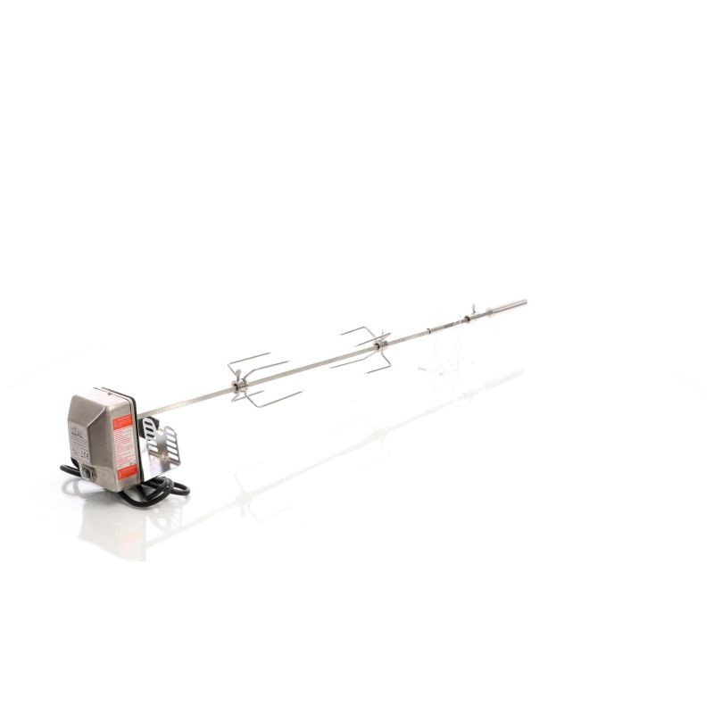 Moottoroitu rotisserie-grillivarras 97 cm, ruostumaton teräs, 230 V, 2 lihakiinnikettä