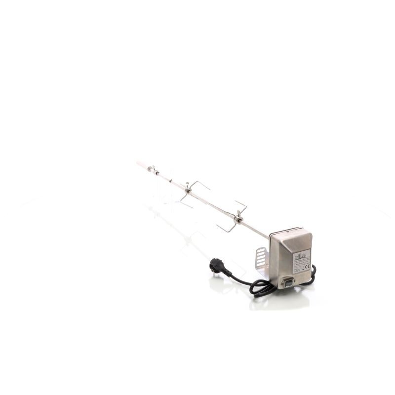 Moottoroitu rotisserie-grillivarras 97 cm, ruostumaton teräs, 230 V, 2 lihakiinnikettä