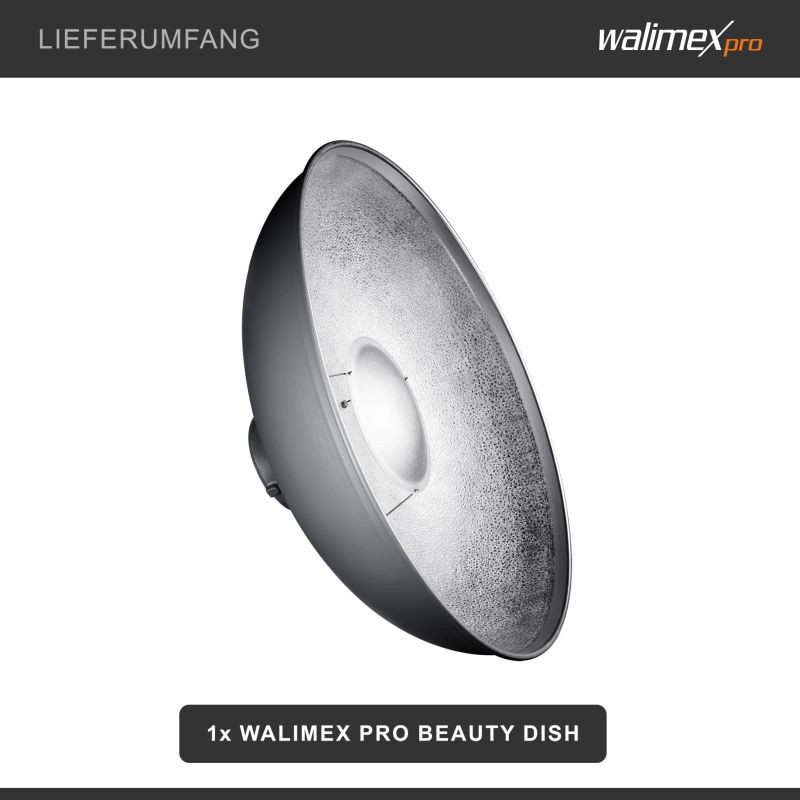 Walimex pro Beauty Dish 40 cm valonmuokkaaja, Bowens & Walimex pro -liitäntä