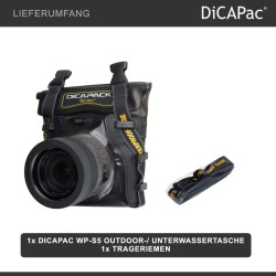 DiCAPac WP-S5 vedenkestävä kameralaukku kompaktikameroille, 5 m syvyyteen, antrasiitti