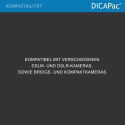 DiCAPac WP-S5 vedenkestävä kameralaukku kompaktikameroille, 5 m syvyyteen, antrasiitti