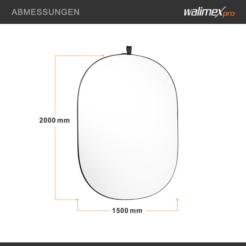 Walimex 5-in-1 taitettava heijastinsarja 150 x 200 cm kulta/hopea/musta/läpinäkyvä/valkoinen