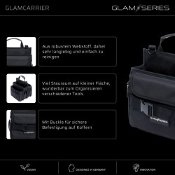 GlamSeries GlamCarrier meikki- ja kampaamolaukku, musta