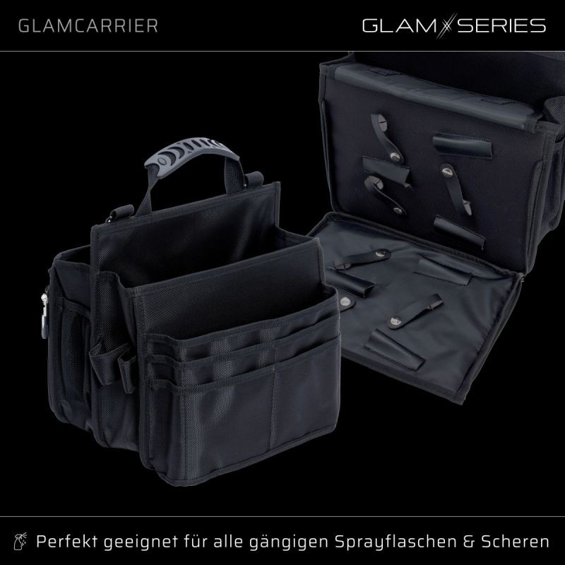 GlamSeries GlamCarrier meikki- ja kampaamolaukku, musta
