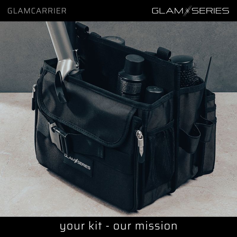GlamSeries GlamCarrier meikki- ja kampaamolaukku, musta