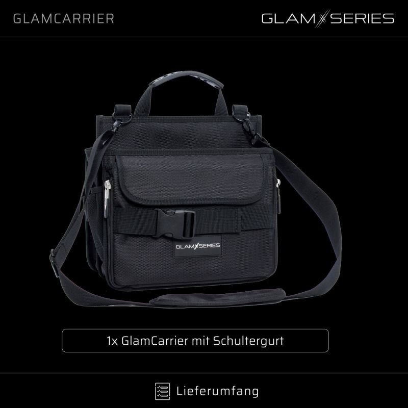 GlamSeries GlamCarrier meikki- ja kampaamolaukku, musta