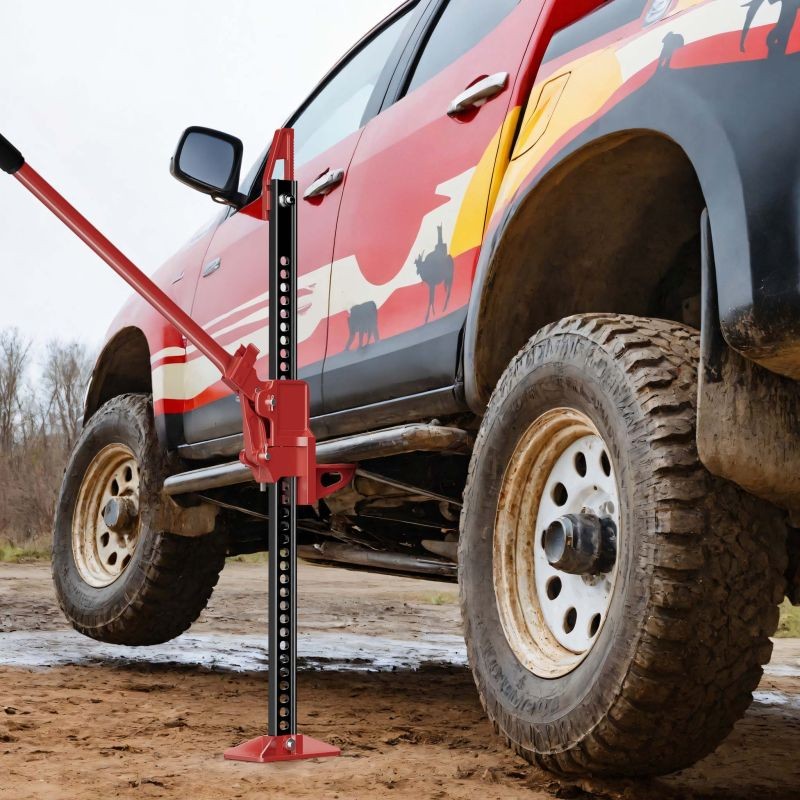 Maasturanostin 3000 kg, max. 76 cm, SUV, ATV ja perävaunut, teräs, punainen