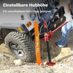 Maasturanostin 3000 kg, max. 76 cm, SUV, ATV ja perävaunut, teräs, punainen