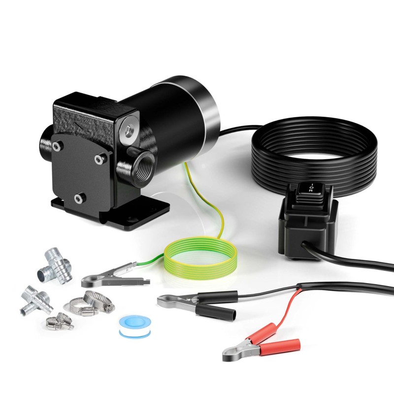 Polttoainepumppu 12 V 75 W dieselille ja bensiinille, 14 l/min, 4200 U/min