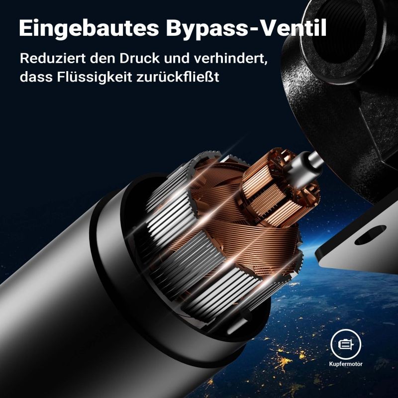 Polttoainepumppu 12 V 75 W dieselille ja bensiinille, 14 l/min, 4200 U/min