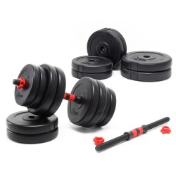 LUXTRI Käsipainosarja 30 kg sementti musta
