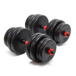 LUXTRI Käsipainosarja 30 kg, sementti, musta