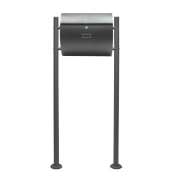 Postilaatikkosarja V17 jalustalla antrasiitti 375 x 108 x 330 mm jauhemaalattu teräs