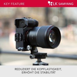 Samyang jalustakaulus Sony E-mount AF- ja MF-objektiiveille, Arca-Swiss