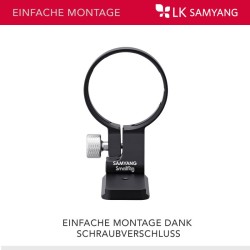 Samyang jalustakaulus Sony E-mount AF- ja MF-objektiiveille, Arca-Swiss