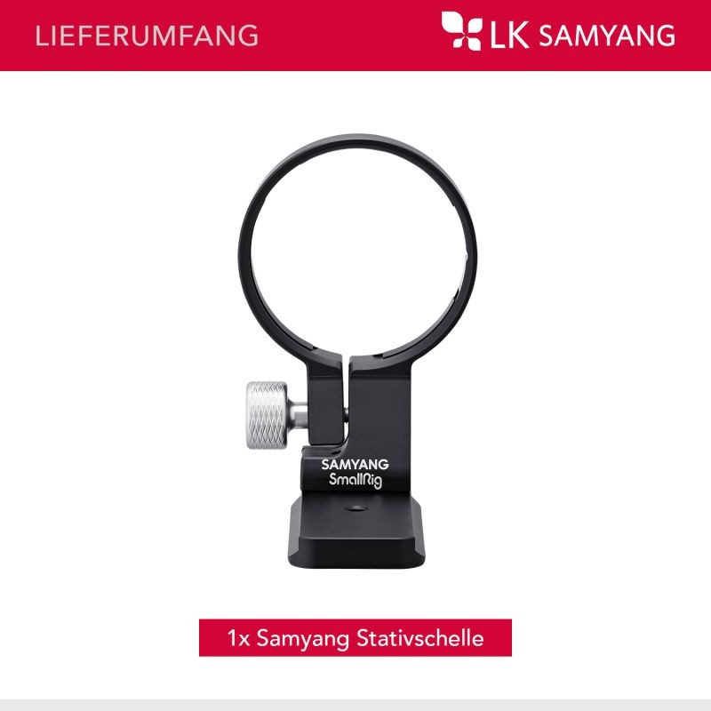 Samyang jalustakaulus Sony E-mount AF- ja MF-objektiiveille, Arca-Swiss