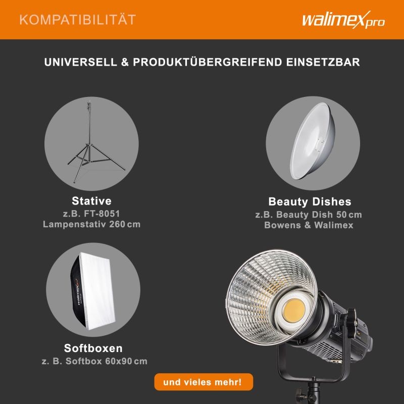 Walimex pro Niova 350 Plus Daylight LED-studiovalaisinsetti 2 kpl, 350 W, Bowens-liitäntä