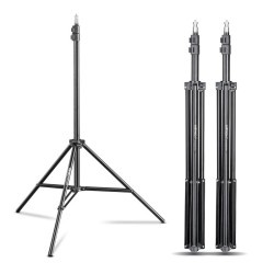 Walimex pro WT-803 valojalkasetti 3 kpl, alumiini, korkeus 208 cm, max. kantavuus 3,5 kg