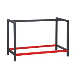 Työpöydän teräsrunko 125 x 57 x 81 cm, antrasiitti/punainen, max. 200 kg
