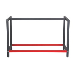 Työpöydän teräsrunko 125 x 57 x 81 cm, antrasiitti/punainen, max. 200 kg