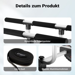 Taitettava alumiininen kuljetusvaunu kanootille, kajakille ja SUP-laudalle, max. 90 kg, 22 cm PU-pyörät