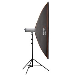 Walimex pro Orange Line Striplight-softbox 40x180 cm, 360° käännettävä, diffuusorit ja kuljetuslaukku