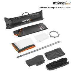 Walimex pro Softbox PLUS Orange Line 80 x 120 cm 360 kääntyvä valokuvaukseen ja videoon