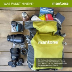 Mantona elementsPro 30 V2 kamerareppu, vihreä, 300 x 180 x 480 mm, DSLR- ja järjestelmäkameroille