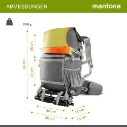Mantona elementsPro 30 V2 kamerareppu, vihreä, 300 x 180 x 480 mm, DSLR- ja järjestelmäkameroille