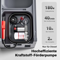 Siirrettävä diesel-tankkausyksikkö 180 l, 12 V pumppu