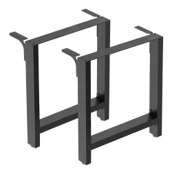 Teräksiset pöydänjalat 2 kpl 70 x 72 cm musta jauhemaalattu