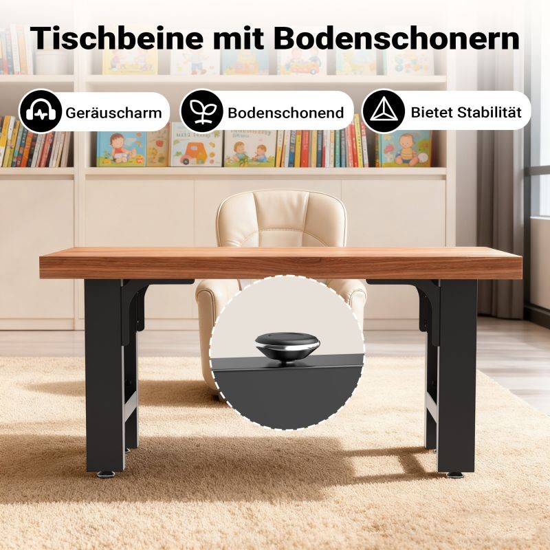 Teräksiset pöydänjalat 2 kpl, 70 x 72 cm, musta jauhemaalattu