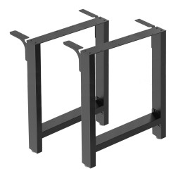 Pöydän jalat 2 kpl teräs 600 x 240 x 720 mm musta jauhemaalattu