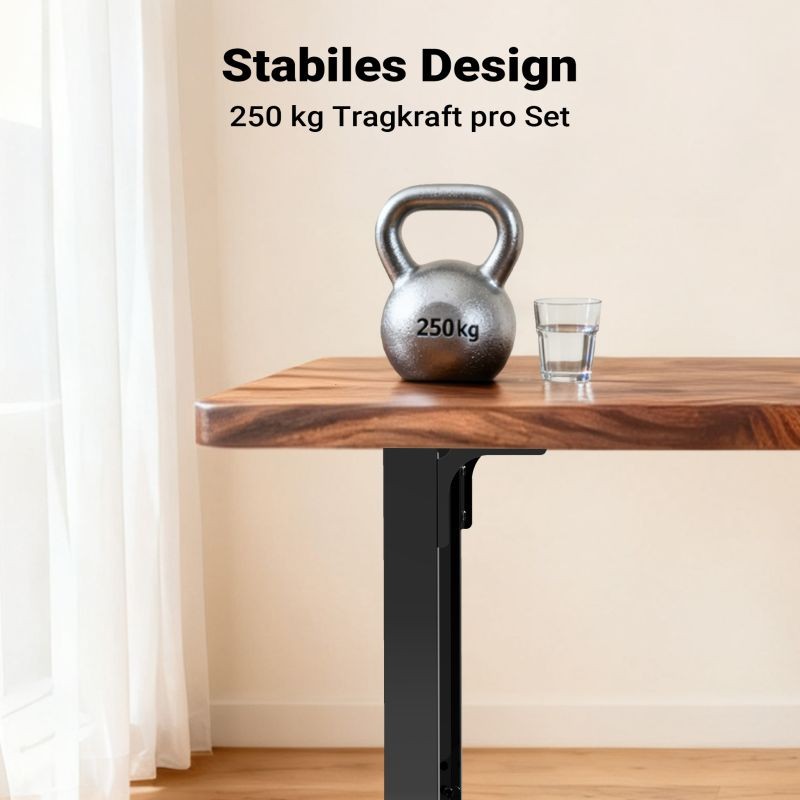 Pöydänjalat terästä, hopea, 600 x 240 x 720 mm, 2 kpl