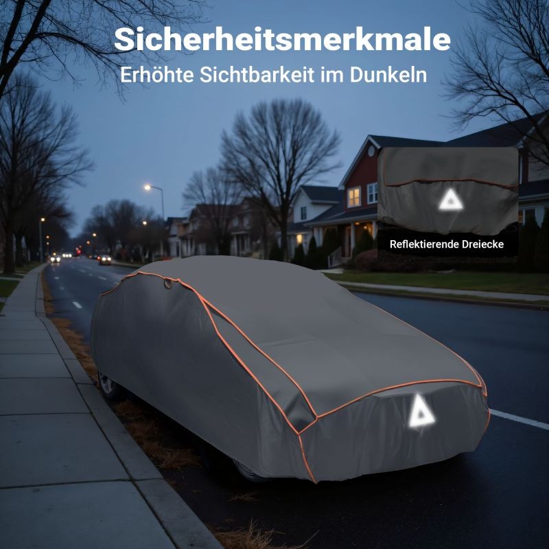 XPOtool Auton suojapeite M 431x165x119 cm, vedenpitävä, rakeensuojattu, harmaa