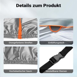 XPOtool Auton suojapeite M 431x165x119 cm, vedenpitävä, rakeensuojattu, harmaa