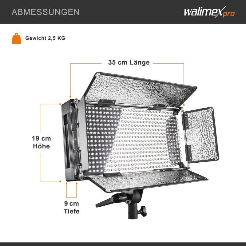 Walimex pro LED 500 LED-paneelivalaisin 30 W, päivänvalo, videokuvaus